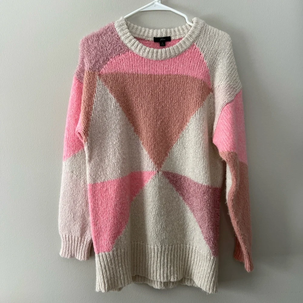 J. Crew Slouchy colorblock tunic sweater